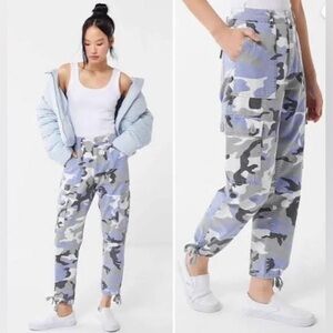 Urban Outfitters Blue and Gray Camouflage Cargo Pants